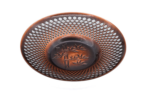 Japanese Chataku - Set of 5 Unique Vintage Copper Tea Saucers