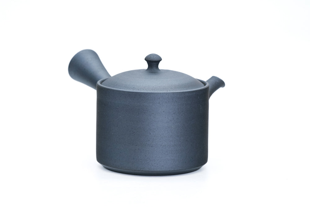 Matte Black Cylindrical Tokoname Teapot - Thumbnail 2