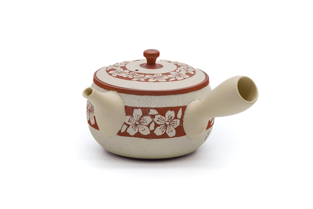 Engraved Sakura Tokoname Teapot - Thumbnail 2