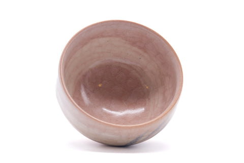 Overhead view into the pink glazed interior.