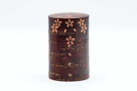Kabazaiku Chazutsu - Sakura Cherry Bark Wooden Tea Canister