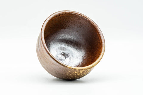 Japanese Teacup - Ash Glazed Shigaraki-yaki Guinomi - 50ml - angled view into the interior