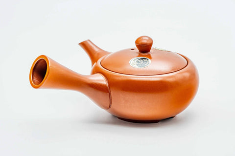 Japanese Kyusu - Classic Red Shudei Tokoname-yaki Mesh Teapot - 275ml