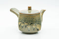 Tezumi — Japanese Kyusu - Green Yellow Drip-Glazed Debeso Teapot - 240ml — three-quarter view from the opposite side