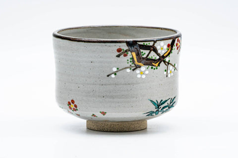 Tezumi — Japanese Matcha Bowl - 岩崎新定 Shinsada Iwasaki - Year of the Boar Zeze-yaki Chawan - 300ml — three-quarter view