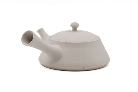 Trapezoidal White Tokoname Teapot - 200ml