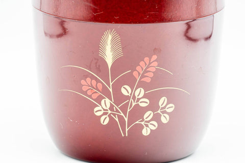 Japanese Chazutsu - Red Floral Tea Plastic Canister - 250ml - Tezumi