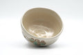 Tezumi — Japanese Matcha Bowl - Floral Beige Glazed Kyo-yaki Chawan - 250ml — top-down view of the interior