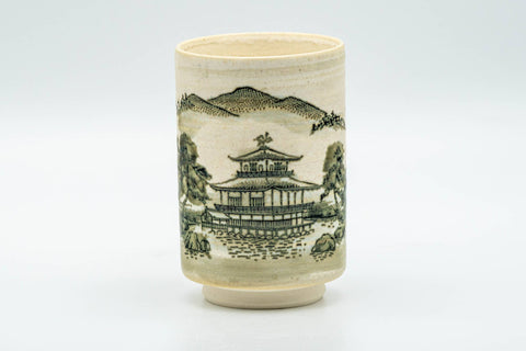 Tezumi — Japanese Teacup - Kinkaku-ji Temple Kiyomizu-yaki Yunomi - 150ml — front view