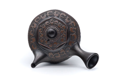Textured Vines Kokudei Tokoname Teapot - 200ml