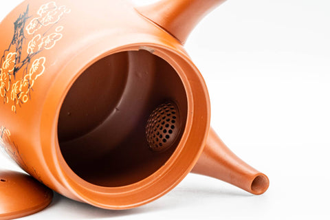 Japanese Tea Set - Floral Tokoname-yaki Kyusu Teapot with 4 Yunomi Teacups