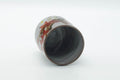 Tezumi — Japanese Teacup - Grey Hakeme Red Momiji Yunomi - 200ml — three-quarter view