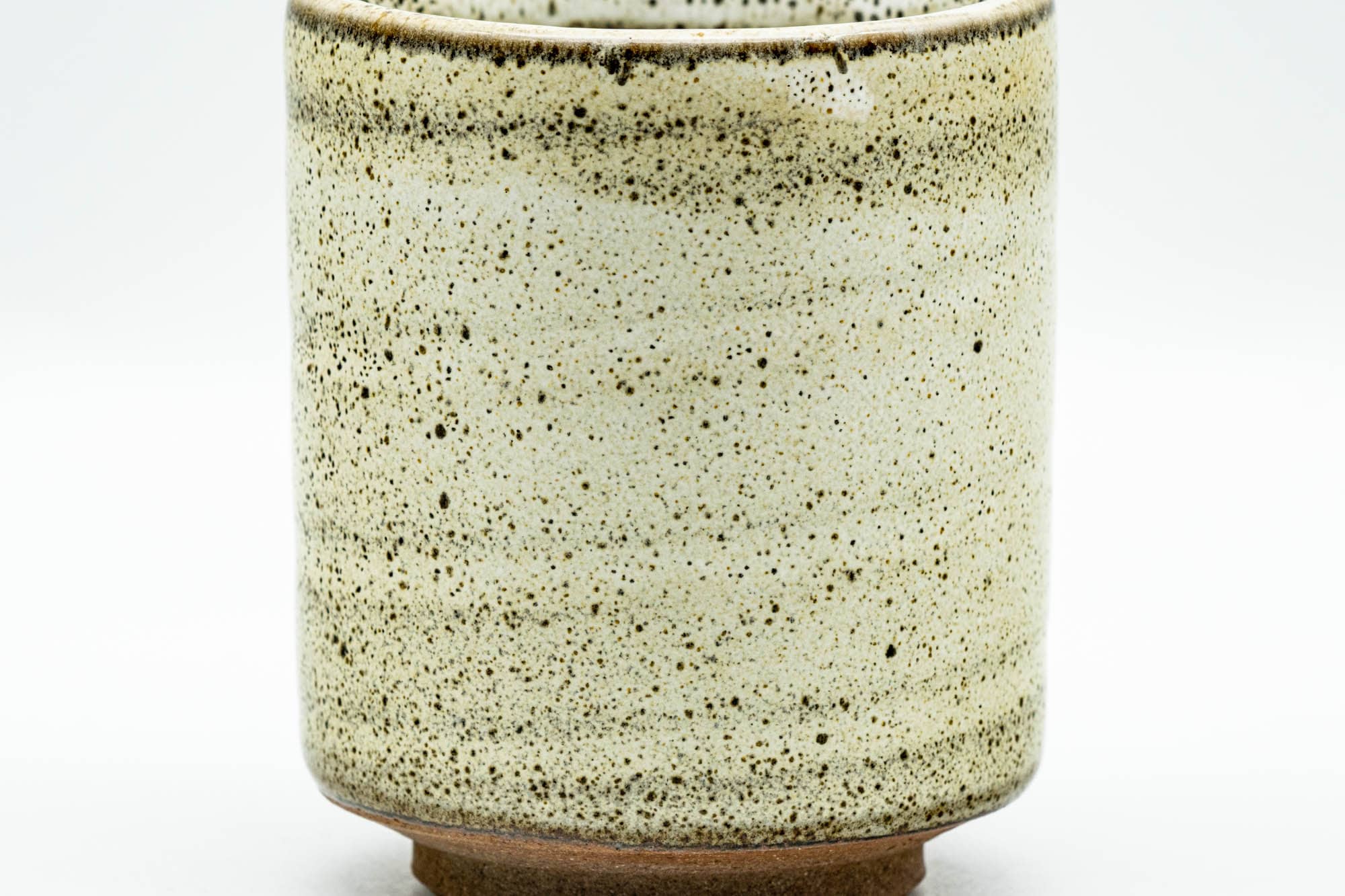 Japanese Teacup - Sage Green Black Speckled Yunomi - 150ml