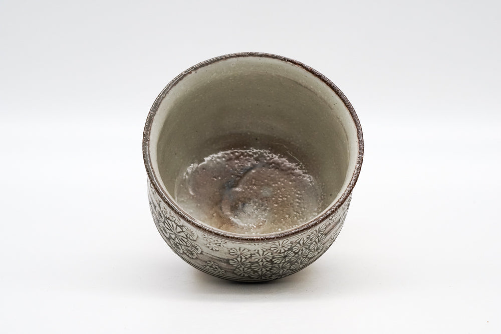 Japanese Teacup - 伊藤典哲 Itō Noriaka - Floral Kohiki Mishima Yunomi - 150ml