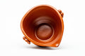 Angled view into the bowl, revealing the smooth red interior.