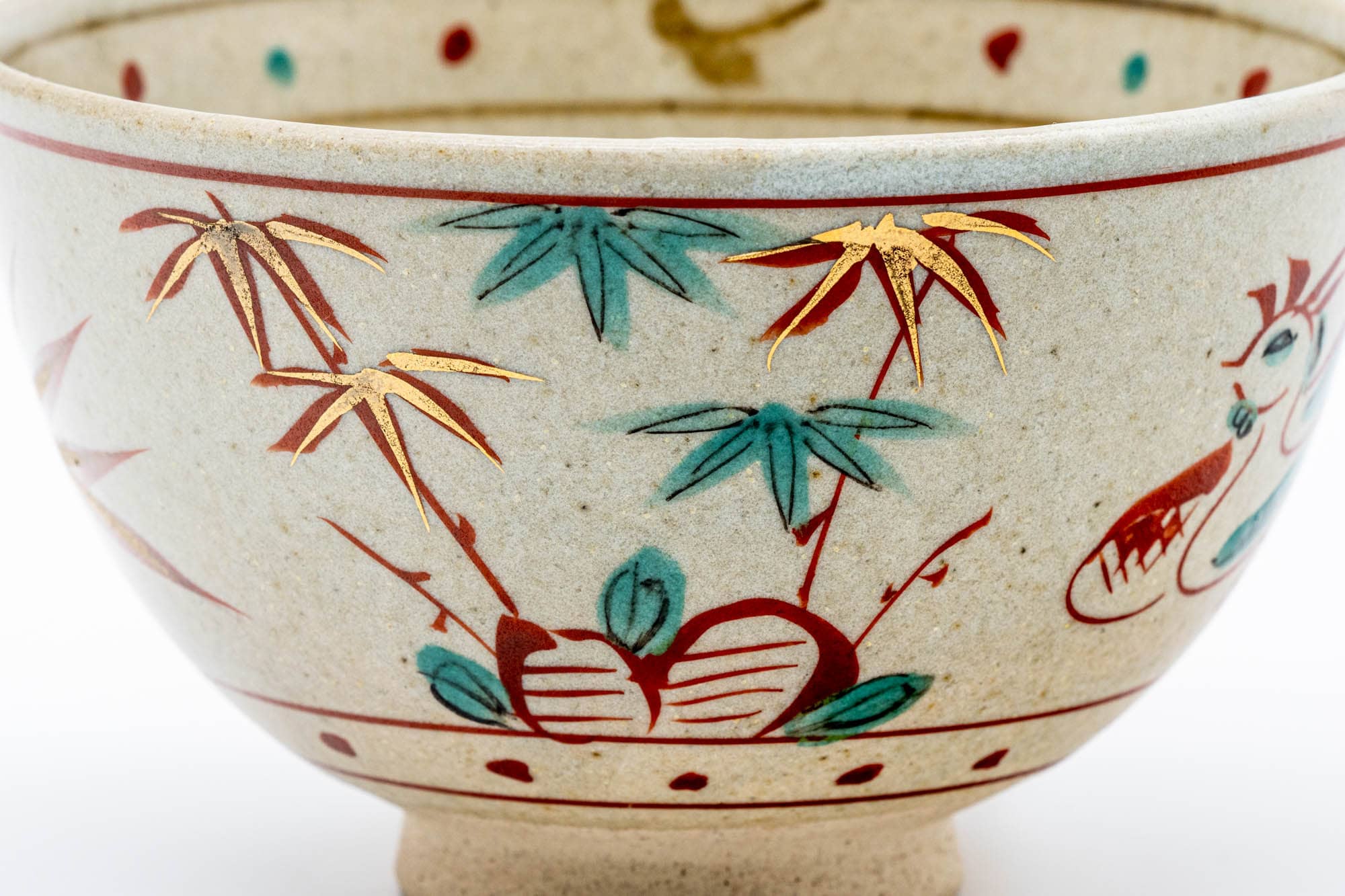 Japanese Matcha Bowl - Bamboo Rooster Shibukusa-yaki Chwan - 400ml