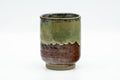 Japanese Teacup - Brown Green Hare's Fur Drip-Glazed Yunomi - 160ml - Tezumi