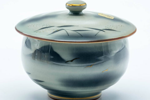 Japanese Teacup - Grey Mountainous Arita-yaki Lidded Yunomi - 100ml