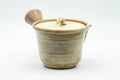 Tezumi — Japanese Kyusu - Beige Weathered Hagi-yaki Do-ake Teapot - 330ml — side view showing the spout