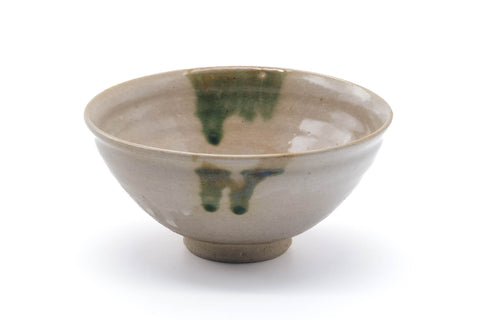 Japanese Matcha Bowl - Beige Glazed Drip-Glazed Tenmoku-gata Chawan - 400ml