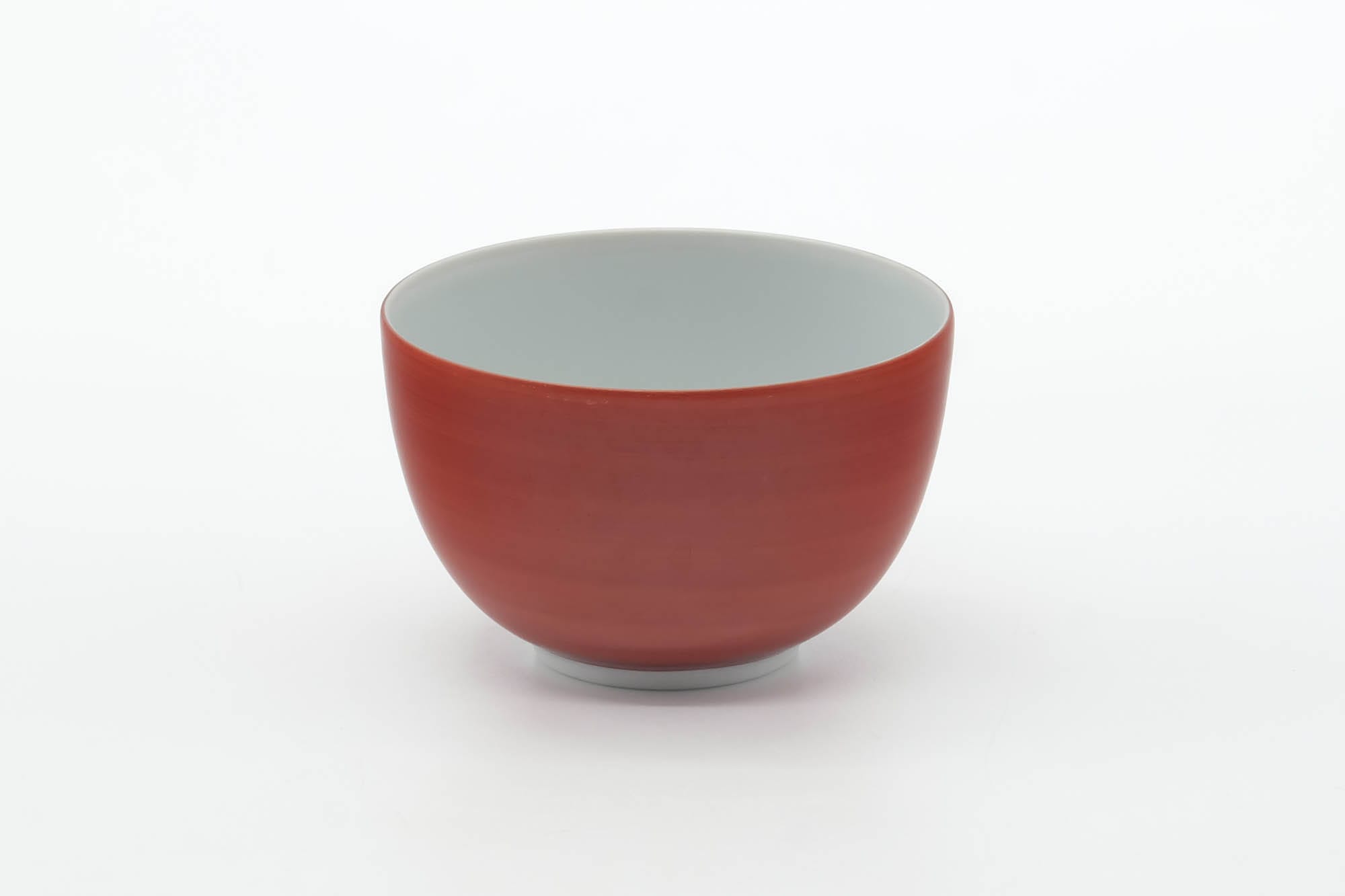 Japanese Teacup - Red White Porcelain Arita-yaki Yunomi - 175ml