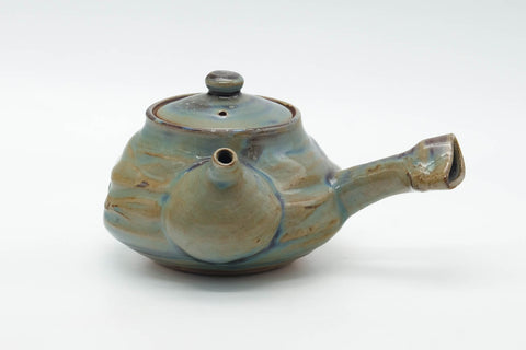Japanese Kyusu - Green Purple Wabi Sabi Teapot - 290ml