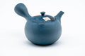 Mogake Seaweed Blue Tokoname Teapot - 200ml - angled view showing the lid and blue body
