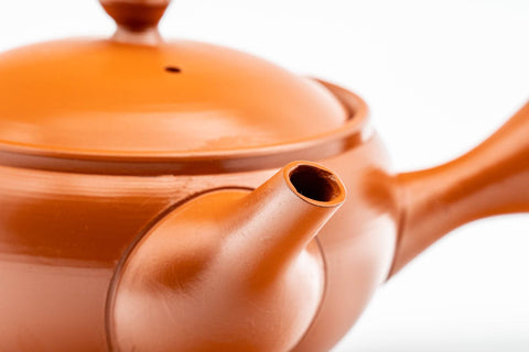 Japanese Kyusu - Classic Red Shudei Tokoname-yaki Mesh Teapot - 230ml - Tezumi