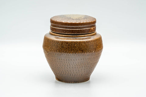 Japanese Chatsubo - 茶壺 Ash Glazed Shigaraki-yaki Tea Canister - 350ml - Tezumi