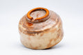 Japanese Matcha Bowl - 斎藤一斎 Saito Issai - 萩殿窯 Hagiden Kiln - Gohonte Hagi-yaki Chawan - 400ml - underside view showing the unglazed foot ring (kodai)
