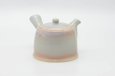 Japanese Tea Set - Beige Pink Hagi-yaki Kyusu Teapot with 4 Yunomi Teacups