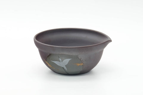 Japanese Tea Set - Egrets Banko-yaki Kyusu Teapot with Yuzamashi Water Cooler and 5 Yunomi Teacups