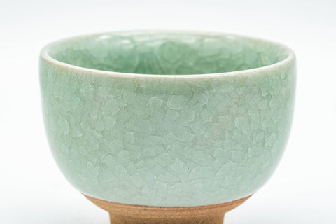 Japanese Teacup - Emerald Green Snowflake Glazed Yunomi - 120ml - Tezumi