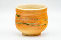 Japanese Teacup - Orange Green Streaking Glazed Yunomi - 120ml - Tezumi