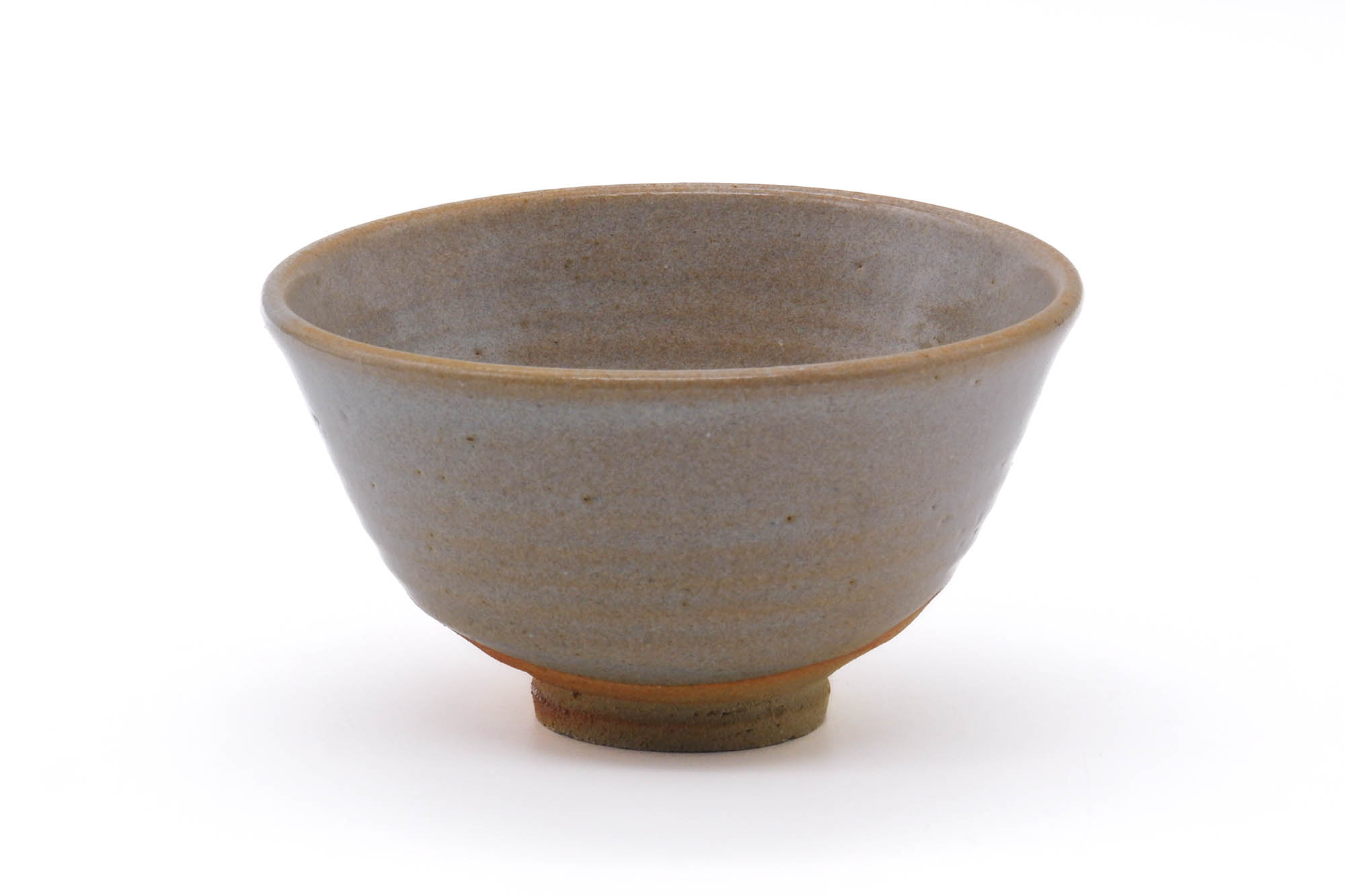 Japanese Matcha Bowl - Beige White Drip-Glazed Hagi-yaki Chawan - 400ml