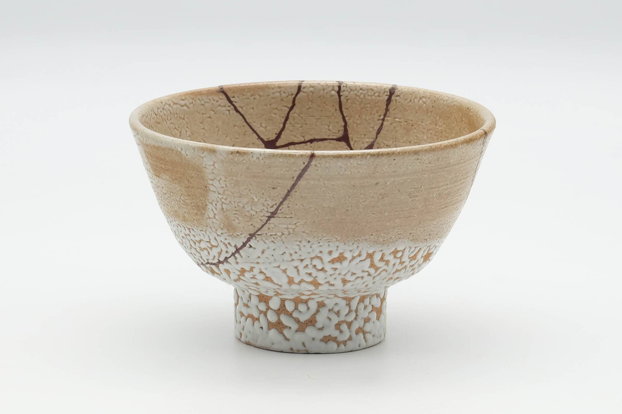 Japanese Matcha Bowl - Kintsugi Kairagi Glazed O-ido Chawan - 300ml