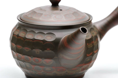 Faceted Green Nerikomi Tokoname Teapot - 280ml