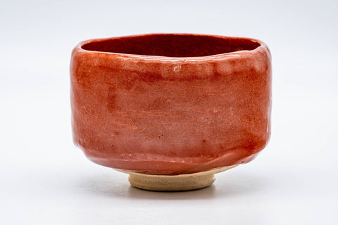 Japanese Matcha Bowl - 松楽窯 Shoraku Kiln - White Crane Aka-Raku Chawan - 350ml