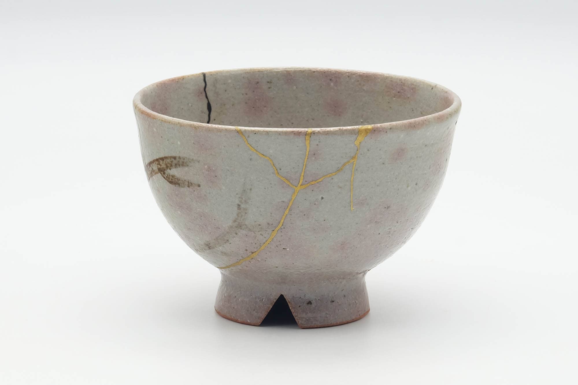 Japanese Matcha Bowl - 絵半使割高台茶碗 Kintsugi Goki E-Gohon Utsushi Chawan - 300ml