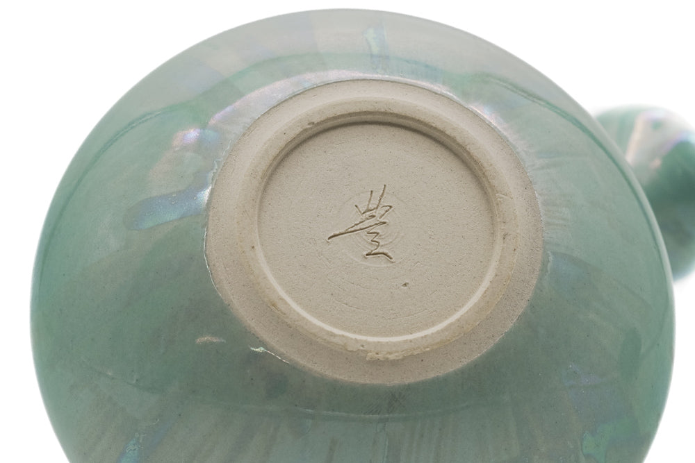 Japanese Kyusu - 都築豊 Tsuzuki Yutaka - Aquamarine Glazed Tokoname Teapot - 180ml