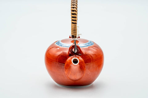 Japanese Dobin - Glossy Red Arita-yaki Porcelain Teapot - 250ml