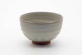 Tezumi — Japanese Matcha Bowl - Milky Grey White Glazed Spiraling Kiyomizu-yaki Chawan - 400ml — front view