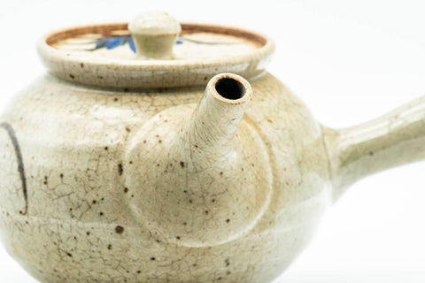 Japanese Kyusu - Blue Floral Karatsu-yaki Do-ake Teapot - 450ml - Tezumi