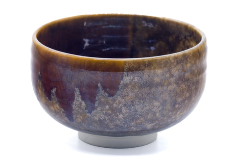 Japanese Matcha Bowl - Brown Drip-Glazed Chawan - 475ml