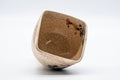 Tezumi — Japanese Matcha Bowl - Pink Floral Square-shaped Chawan - 200ml — three-quarter view