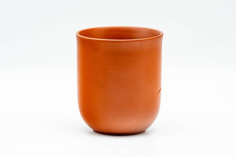 Japanese Teacup - Long Grass Engraved Tokoname-yaki Yunomi - 120ml - front view of the cup
