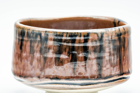 Japanese Matcha Bowl - 加藤景次 Keiji Kato - Drip-Glazed Seto-yaki Chawan in Wooden Box - 350ml