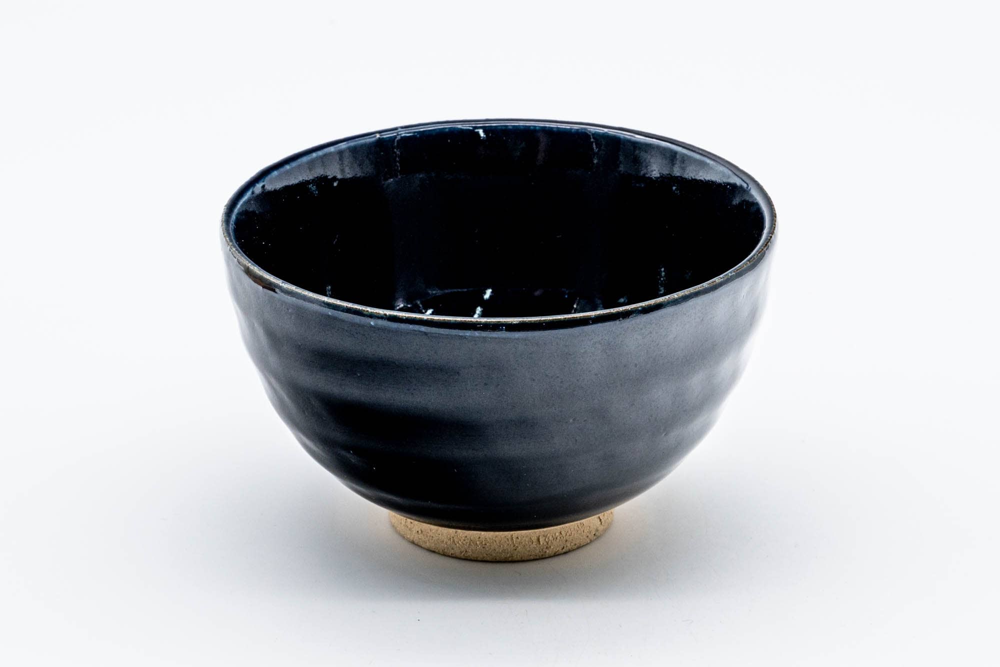 Japanese Matcha Bowl - 森川 Morikawa - Deep Blue Black Glazed Mino-yaki Chawan - 300ml