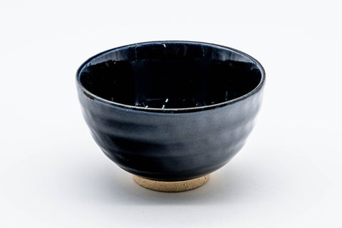 Deep Blue-Black Glazed Mino-yaki Chawan