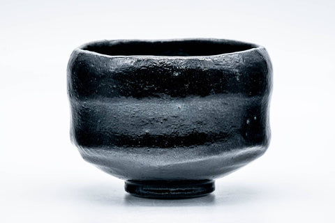 Japanese Matcha Bowl - 松楽窯 Shoraku Kiln - Black Kuro-raku Chawan - 300ml